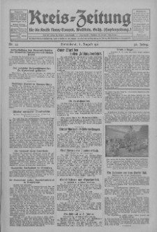 Kreis-Zeitung für d. Kreis Nowy-Tomysl: zugl. Nowy-Tomysler Hopfenzeitung 1931.08.08 Jg.56 Nr94