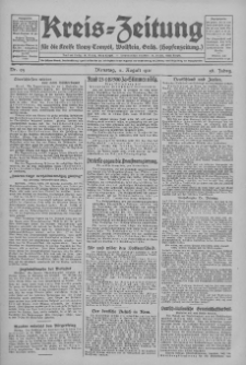 Kreis-Zeitung für d. Kreis Nowy-Tomysl: zugl. Nowy-Tomysler Hopfenzeitung 1931.08.11 Jg.56 Nr95