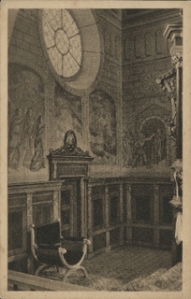 Mosina. Kości&oacute;ł parafialny. Fragment prezbiterium. Scena z życia św. Mikołaja.