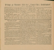 Beilage zu Nr.113 des Samterschen Kreisblattes = Dodatek do Nr.113 dziennika powiatowego Szamotulskiego 1903.09.24 Jg.49