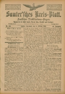 Samtersches Kreis-Blatt = Dziennik Powiatu Szamotulskiego 1903.10.10 Jg.49 Nr120