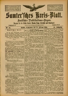 Samtersches Kreis-Blatt = Dziennik Powiatu Szamotulskiego 1904.02.27 Jg.50 Nr24