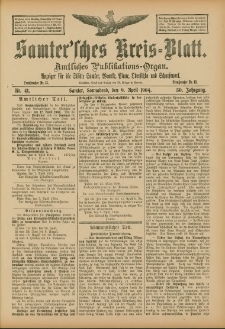 Samtersches Kreis-Blatt = Dziennik Powiatu Szamotulskiego 1904.04.09 Jg.50 Nr41