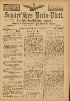 Samtersches Kreis-Blatt = Dziennik Powiatu Szamotulskiego 1903.03.12 Jg.49 Nr31