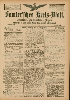 Samtersches Kreis-Blatt = Dziennik Powiatu Szamotulskiego 1903.03.31 Jg.49 Nr39