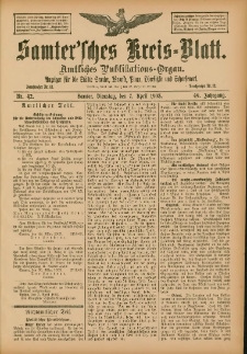 Samtersches Kreis-Blatt = Dziennik Powiatu Szamotulskiego 1903.04.07 Jg.49 Nr42