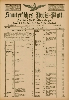 Samtersches Kreis-Blatt = Dziennik Powiatu Szamotulskiego 1903.04.09 Jg.49 Nr43