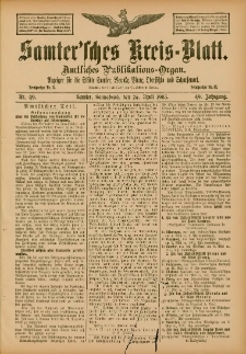 Samtersches Kreis-Blatt = Dziennik Powiatu Szamotulskiego 1903.04.25 Jg.49 Nr49
