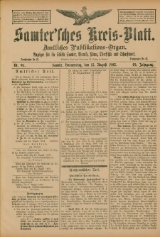 Samtersches Kreis-Blatt = Dziennik Powiatu Szamotulskiego 1903.08.13 Jg.49 Nr95