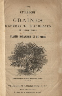 Catalogue de graines d'arbres et arbustes de pleine terre [...]