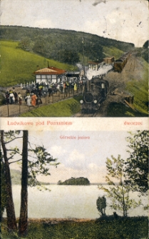 Ludwikowo pod Poznaniem. dworzec. G&oacute;reckie jezioro.