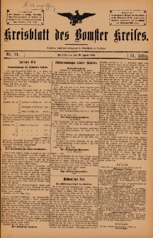 Kreisblatt des Bomster Kreises 1905.04.18 Nr31
