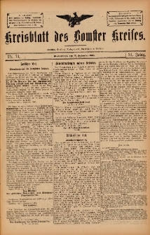 Kreisblatt des Bomster Kreises 1905.09.15 Nr74