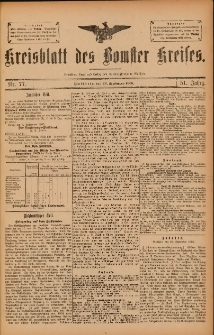 Kreisblatt des Bomster Kreises 1905.09.26 Nr77