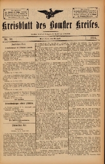Kreisblatt des Bomster Kreises 1904.04.22 No.32