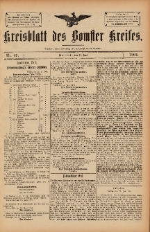 Kreisblatt des Bomster Kreises 1904.06.21 No.49