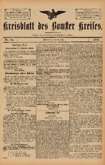 Kreisblatt des Bomster Kreises 1904.07.15 No.56