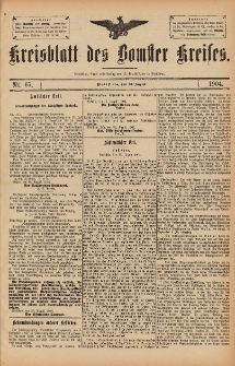 Kreisblatt des Bomster Kreises 1904.08.23 No.67