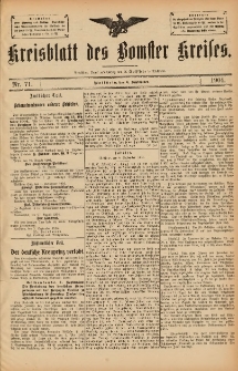 Kreisblatt des Bomster Kreises 1904.09.06 No.71