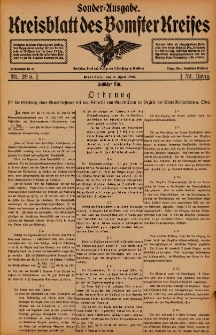 Kreisblatt des Bomster Kreises: Sonder-Ausgabe 1906.04.11 Nr29a