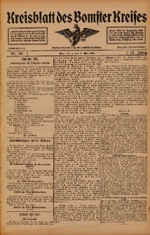 Kreisblatt des Bomster Kreises 1906.05.11 Nr38
