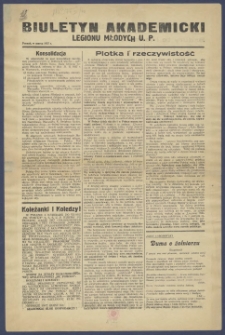 Biuletyn Akademicki Legjonu Młodych U.P. 1937.03