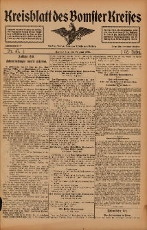 Kreisblatt des Bomster Kreises 1906.06.12 Nr47