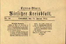 Extra-Blatt. Wirsitzer Kreisblatt 1912.01.13 Nr5a