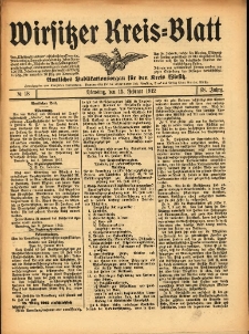 Wirsitzer Kreis-Blatt: Amtliches Publikationsorgan f&uuml;r den Kreis Wirsitz 1912.02.13 Jg.68 Nr18