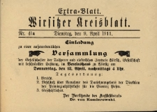 Extra-Blatt. Wirsitzer Kreisblatt 1912.04.09 Nr41a