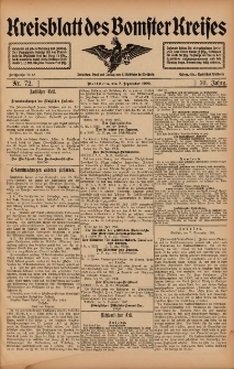 Kreisblatt des Bomster Kreises 1906.09.07 Nr72