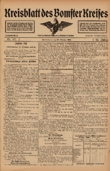 Kreisblatt des Bomster Kreises 1906.10.30 Nr87