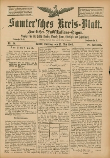 Samtersches Kreis-Blatt = Dziennik Powiatu Szamotulskiego 1903.05.12 Jg.49 Nr56