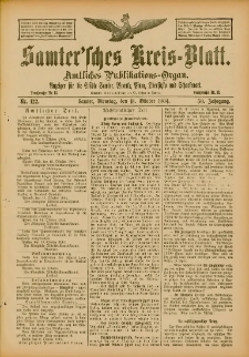 Samtersches Kreis-Blatt = Dziennik Powiatu Szamotulskiego 1904.10.18 Jg.50 Nr122