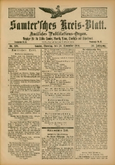 Samtersches Kreis-Blatt = Dziennik Powiatu Szamotulskiego 1904.11.29 Jg.50 Nr139
