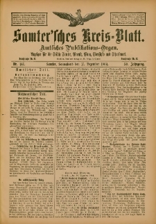 Samtersches Kreis-Blatt = Dziennik Powiatu Szamotulskiego 1904.12.17 Jg.50 Nr147