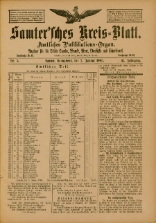Samtersches Kreis-Blatt = Dziennik Powiatu Szamotulskiego 1905.01.07 Jg.51 Nr3