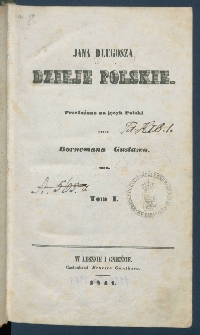Jana Długosza Dzieje polskie.