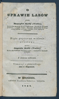 O uprawie las&oacute;w.