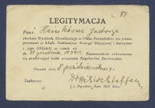 [Legitymacja] : [Incipit:] Pan ... słuchacz Wydziału Filozoficznego w Uniw. Poznańskim, m
