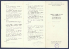 [Program konferencji] :[Incipit:] II Międzynarodowa Konferencja Etnograf&oacute;w Słowiańskich : Poznań - Błażejewko 11-12 X 1974 [...] = II Internationale Konferenz Slawischer Ethnographen : Poznań - Błażejewko 11-12 X 1974 / $$c Polska Akademia Nauk. Komitet Nauk Socjologicznych. Sekcja Etnografii ; [przewodniczący Sekcji Etnografii Komitetu Nauk Socjologicznych PAN i członek Kolegium Red. ES Prof. dr J&oacute;zef Burszta].