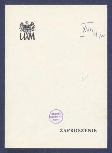Zaproszenie : Rektor i Senat, Dziekan i Rada Wydziału Chemii Uniwersytetu im. Adama Mickiewicza w Poznaniu mają zaszczyt zaprosić na uroczystość nadania tytułu doktora honoris causa Profesorowi Alan Roy Katritzky z Uniwersytetu Florydy w Gainesville : uroczystość odbędzie się w dniu 18 września 1990 r. o godz. 12 [...].