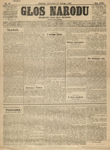 Głos Narodu. 1916.02.17 R.24 Nr85. Wydanie popołudniowe