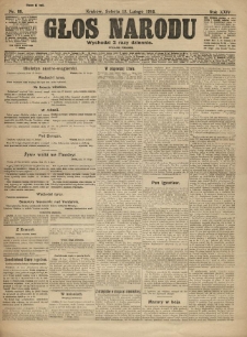 Głos Narodu. 1916.02.19 R.24 Nr88. Wydanie poranne