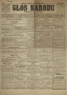 Głos Narodu. 1916.02.21 R.24 Nr91. Wydanie poranne