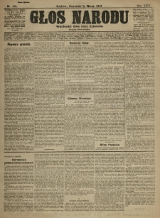 Głos Narodu. 1916.03.09 R.24 Nr124. Wydanie popołudniowe