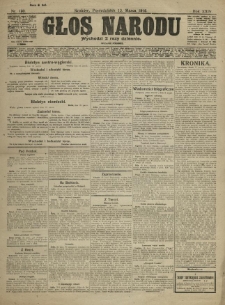 Głos Narodu. 1916.03.13 R.24 Nr130. Wydanie poranne