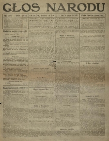 Głos Narodu. 1916.07.01 R.24 Nr329. Wydanie popołudniowe