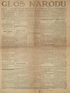 Głos Narodu. 1916.02.19 R.24 Nr43. Wydanie popołudniowe