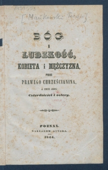 B&oacute;g i ludzkość, kobieta i mężczyzna.